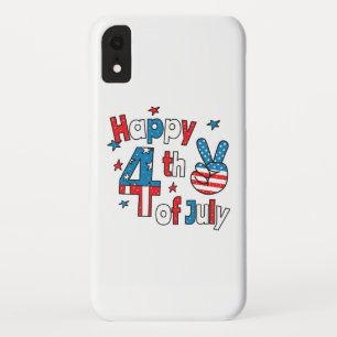 7月の独立記念日の幸せ4日 iPhone XRケース
