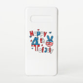 7月の独立記念日の幸せ4日 SAMSUNG GALAXYケース (裏面)