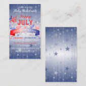 7月の独立記念日の愛国の4日目  エンクロージャーカード (正面/裏面)