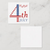 7月の独立記念日の挨拶の幸せな第4 エンクロージャーカード (正面/裏面)