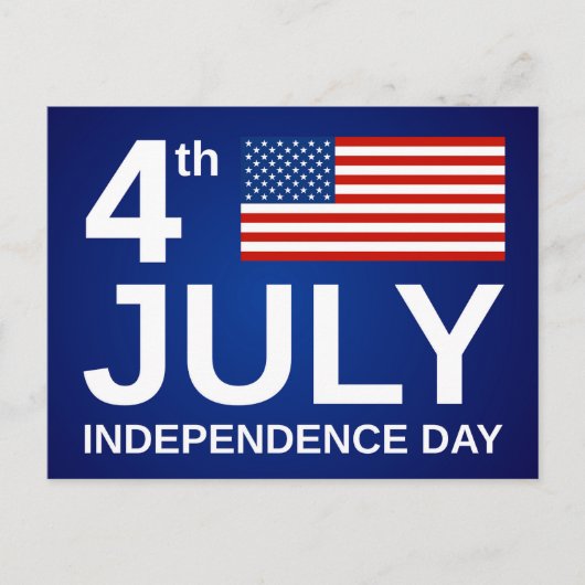 7月の独立記念日の米国国旗4 ポストカード (正面)