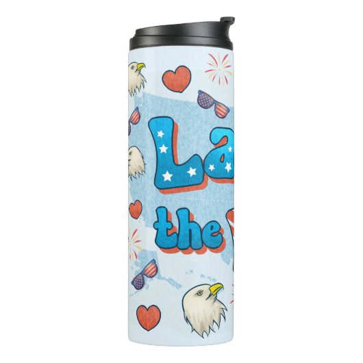 7月の独立記念日の自由な4thのアメリカの土地 タンブラー (回転左)