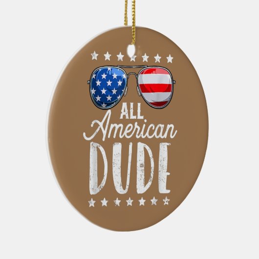 7月の男の子の全米の男の子の4th セラミックオーナメント (右)
