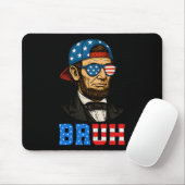 7月の男性の男の子のBruh Abraham Lincoln愛国的な4th マウスパッド (マウス)