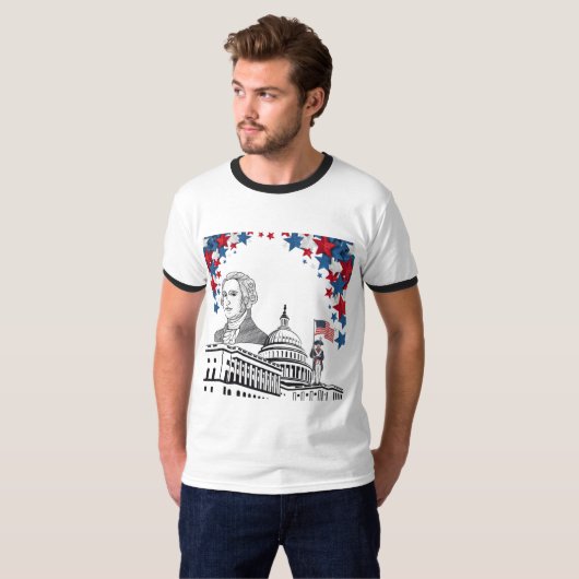 7月の白い輝き Tシャツ (正面フル)