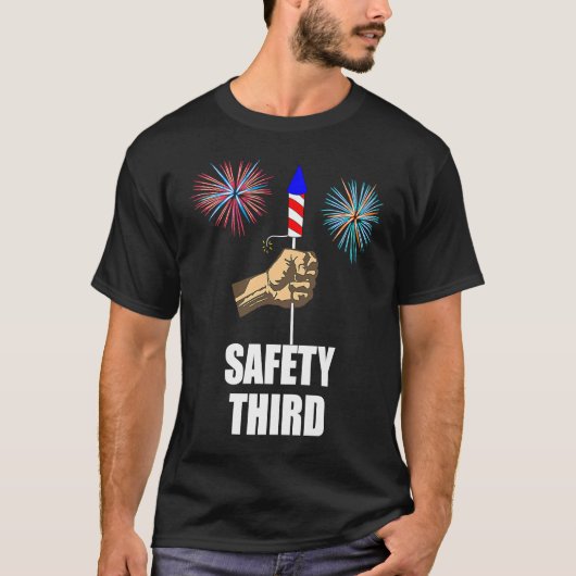 7月の第3弾の安全第4弾Fireworks Sh Tシャツ (正面)