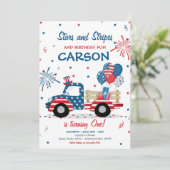 7月の第4回星ストライプと誕生日おもしろい 招待状 (スタンド正面)