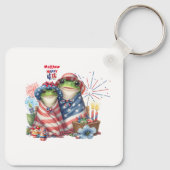 7月の第4回「ホッピー」 7月の独立記念日カエルデザイン キーホルダー (裏面)