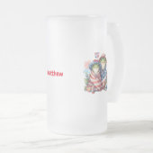 7月の第4回「ホッピー」 7月の独立記念日カエルデザイン フロストグラスビールジョッキ (正面右)