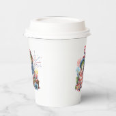 7月の第4回「ホッピー」 7月の独立記念日カエルデザイン 紙コップ (左)