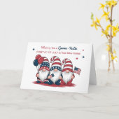 7月の第4日に新しい故郷でかわいい愛国心 カード (黄色い花)