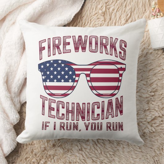 7月の米国の消防士おもしろい士 クッション (ブランケット)