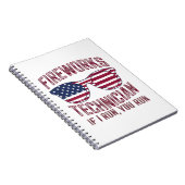 7月の米国の消防士おもしろい士 ノートブック (右側)