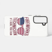 7月の米国の消防士おもしろい士 SAMSUNG GALAXYケース (裏面横)