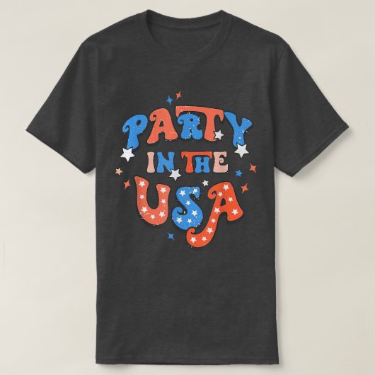 7月の米国の4番目のパーティーアメリカパーティー家族 Tシャツ (デザイン正面)