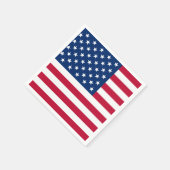 7月の米国国旗のナプキンセット4日 スタンダードカクテルナプキン (角)