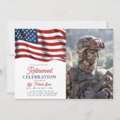 7月の米国国旗の第4軍写真引退 招待状 (正面)