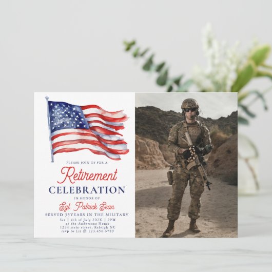 7月の米国国旗4日写真軍の引退 招待状 (スタンド正面)