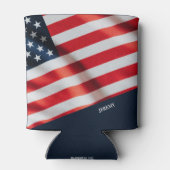 7月の米国国旗4日愛国的な裏庭パーティー 缶クーラー (裏面)