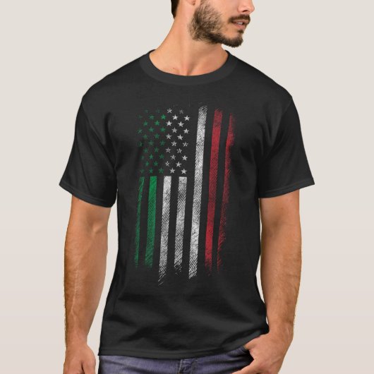 7月の米国国旗Patriotic American Fl4日 Tシャツ (正面)