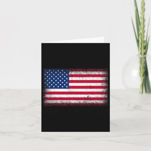 7月の米国国旗U.S. Flag米国国旗 カード (正面)
