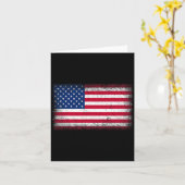 7月の米国国旗U.S. Flag米国国旗 カード (黄色い花)