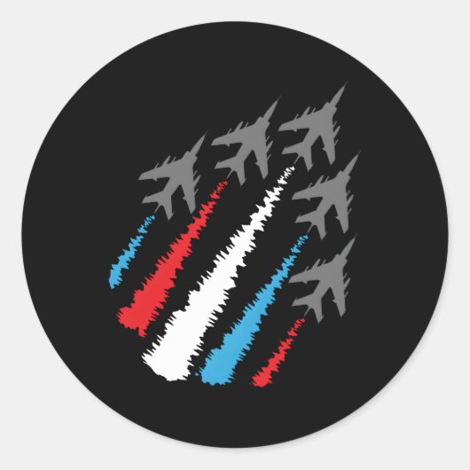 7月の米国第4戦ジェット機と赤白青トライ ラウンドシール (正面)