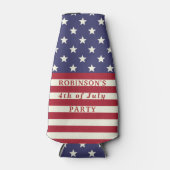 7月の米州旗4日の星とストライプカスタム ボトルクーラー (正面)