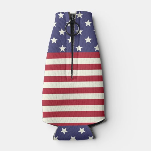 7月の米州旗4日の星とストライプカスタム ボトルクーラー (裏面)