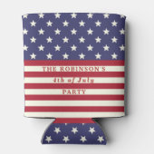 7月の米州旗4日の星とストライプカスタム 缶クーラー (裏面)