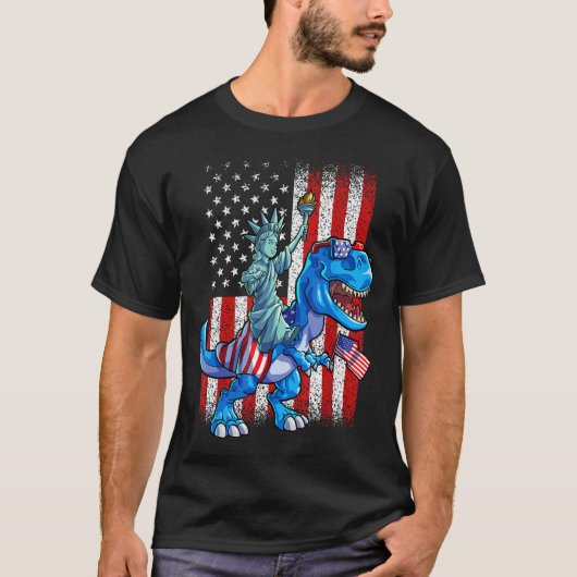 7月の自由のディノ像シャツボーイズ船4th tシャツ (正面)