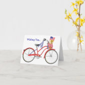 7月の自転車 カード (黄色い花)