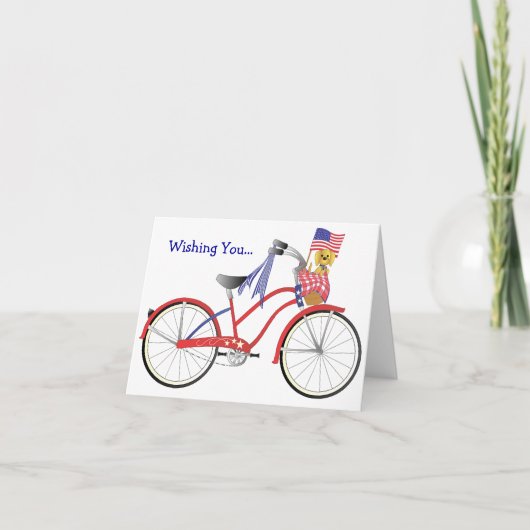 7月の自転車 カード (正面)