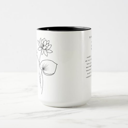 7月の花嫁メイド | ウォーターリリー誕生花 マグカップ (中央)