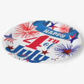 7月の花火と星の幸せ4日 ペーパープレート (アングル)