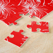 7月の花火のお祝いの第4 ジグソーパズル (側面)