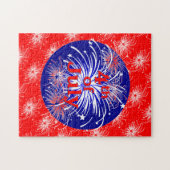 7月の花火のお祝いの第4 ジグソーパズル (横)