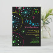 7月の花火のパーティの招待状の第4 招待状 (スタンド正面)