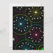 7月の花火のパーティの招待状の第4 招待状 (裏面)