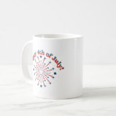 7月の花火の幸せ4日 コーヒーマグカップ (正面左)