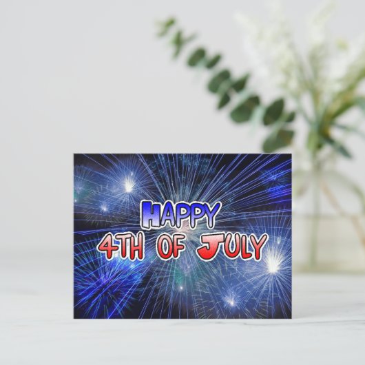 7月の花火の幸せ4日 ポストカード (スタンド正面)