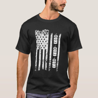 7月の花火米国国旗4日 Tシャツ