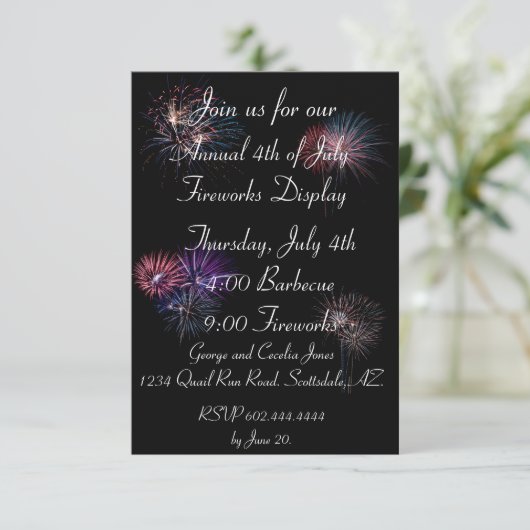 7月の花火 招待状 (スタンド正面)