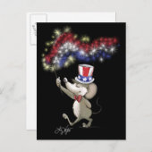 7月の萌え幸せ4thナイトお祝いはがき ポストカード (正面/裏面)