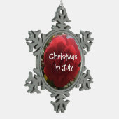 7月の装飾のクリスマス スノーフレークピューターオーナメント (左)