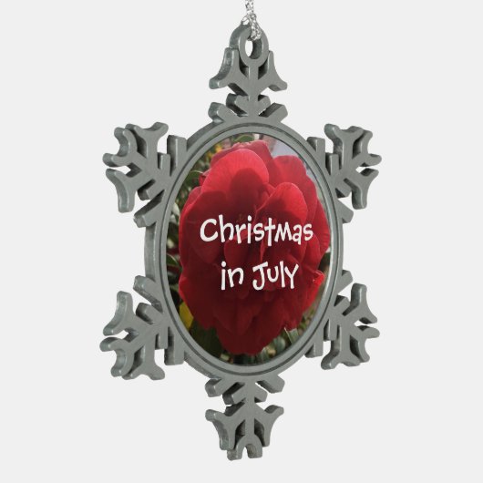 7月の装飾のクリスマス スノーフレークピューターオーナメント (左)