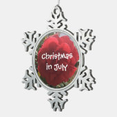 7月の装飾のクリスマス スノーフレークピューターオーナメント (右)