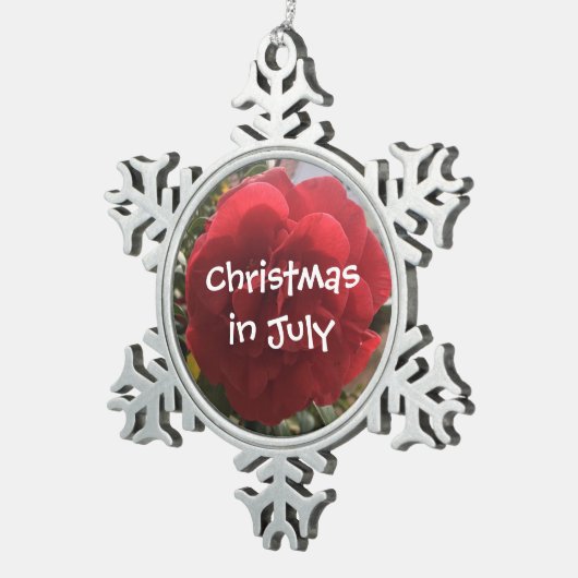 7月の装飾のクリスマス スノーフレークピューターオーナメント (右)