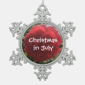 7月の装飾のクリスマス スノーフレークピューターオーナメント (正面)