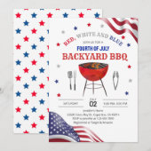 7月の裏庭BBQ 招待状 (正面/裏面)